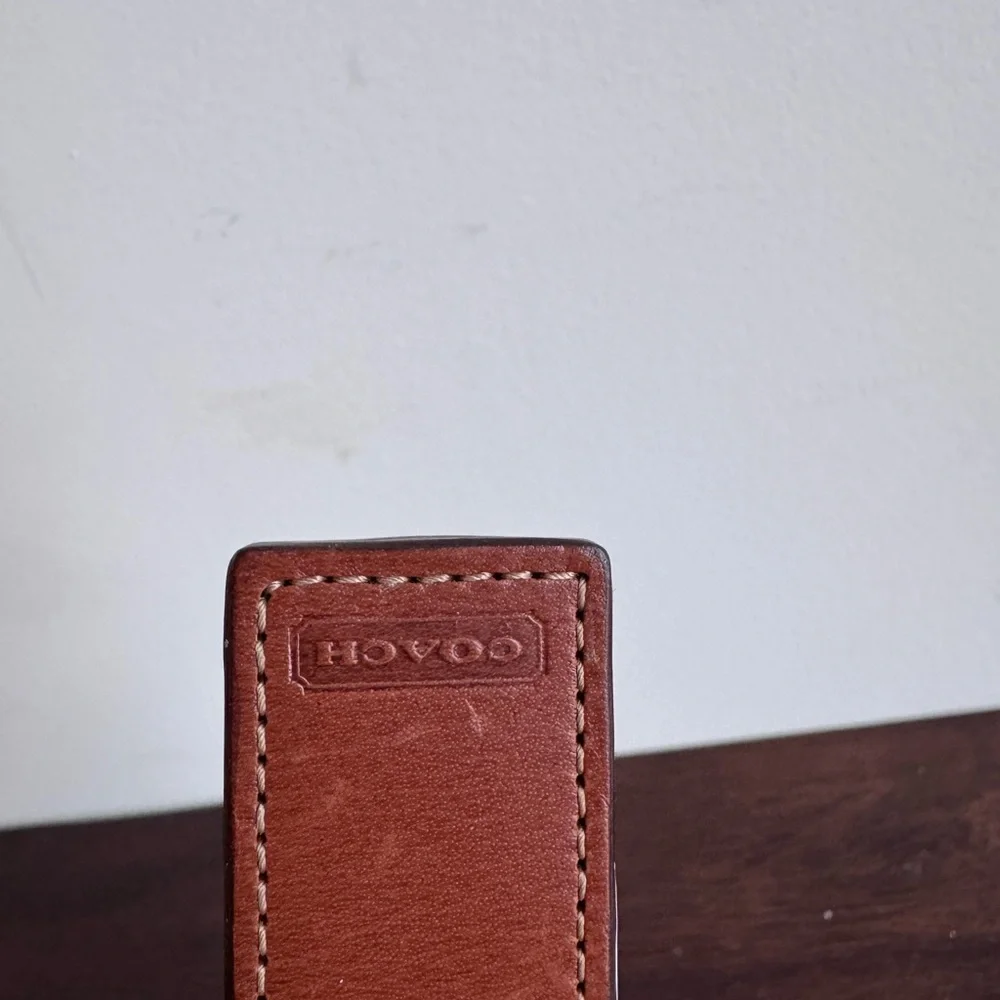 Coach Tan Leather Money Clip